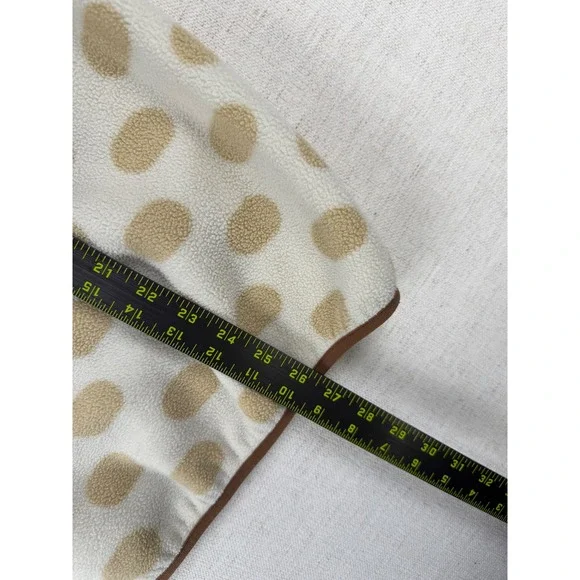 Patagonia Synchilla Fleece Pullover Womens Medium Polka Dot Snap-T Cream Tan - Picture 7 of 7